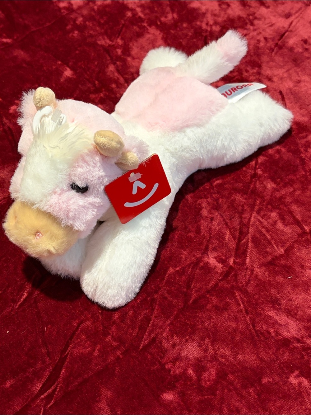 Aurora Mini Flopsie 8" Sadie Strawberry Cow Adorable Stuffed Animal